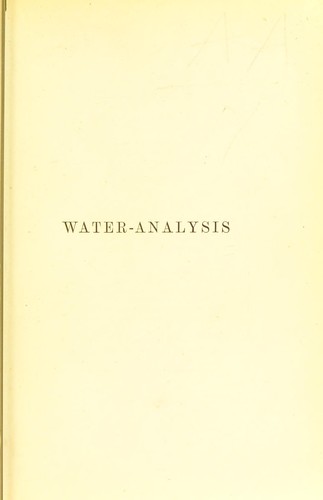 Cover for Water-analysis