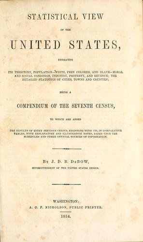 Cover for Statistical view of the United States ...