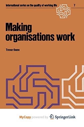Cover for Making organisations work