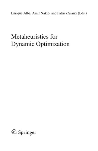 Cover for Metaheuristics for Dynamic Optimization