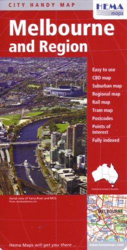 Cover for Melbourne City and Region Handy Map by Hema