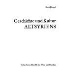 Cover for Geschichte und Kultur Altsyriens