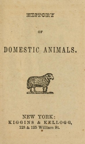 Cover for History of domestic animals