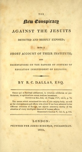 Cover for The new conspiracy against the Jesuits