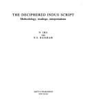 Cover for The deciphered Indus script