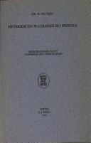 Cover for Methode en waarheid bij Spinoza