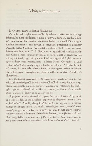 Cover for A ház, a kert, az utca