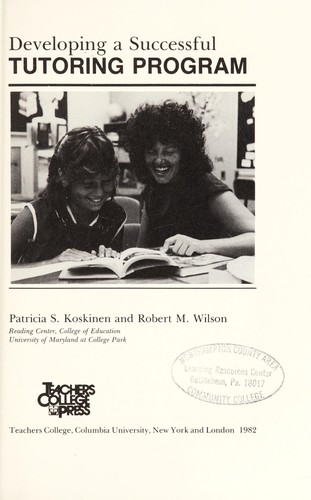 Cover for Developing a successful tutoring program