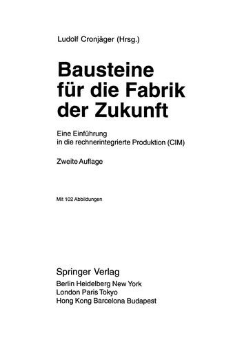 Cover for Bausteine für die Fabrik der Zukunft