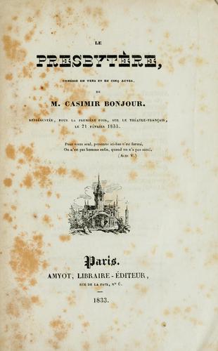 Cover for Le presbyt©·re