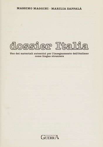 Cover for Dossier Italia