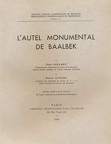Cover for L'Autel Monumental de Baalbek