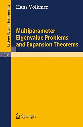 Cover for Multiparameter eigenvalue problems and expansion theorems