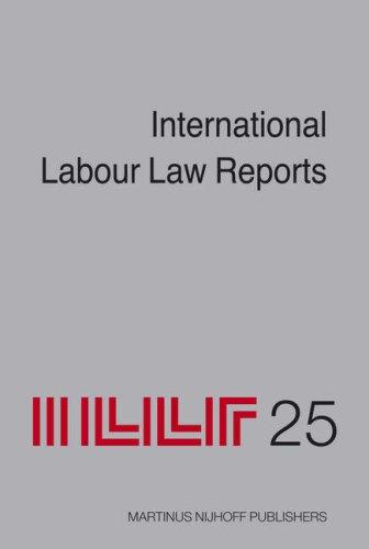 Cover for International Labour Law Reports, Volume 25