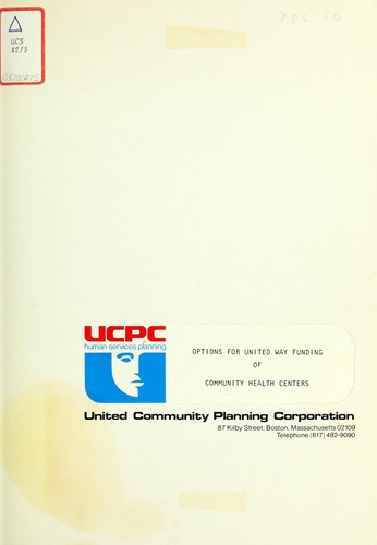 Cover for Option for united way funding of community health centers