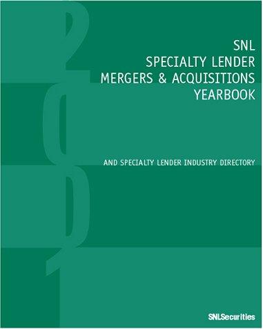 Cover for 2001 SNL Specialty Lender Mergers & Acquisitions Yearbook and Specialty Lender Industry Directory