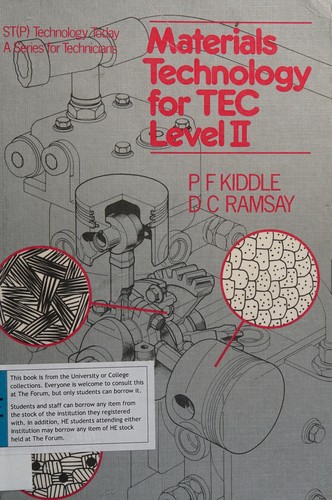 Cover for Materials Technology for Tec, Level Two (St (P) Technology Today)