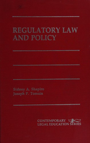 Cover for Regulatory law and policy