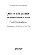 Cover for Alles ist nicht es selbst
