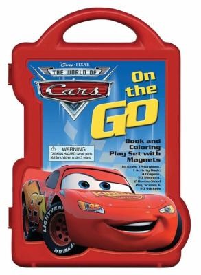 Cover for On the Go Book and Coloring Play Set with Magnets With Storybook Activity Book and 30 Stickers and DoubleSided Play Scenes and 4 Crayons and 20 Ma
            
                World of Cars