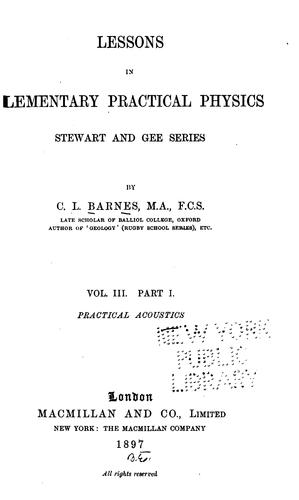 Cover for Practical Acoustics