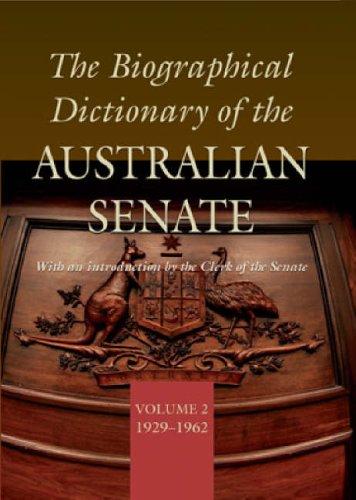 Cover for The biographical dictionary of the Australian Senate