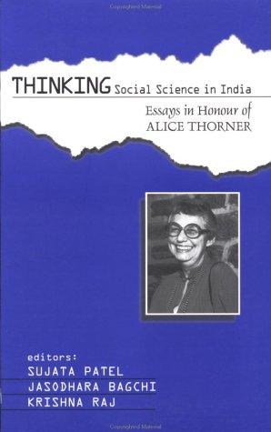 Cover for Thinking Social Science in India