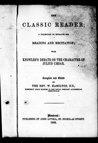 Cover for The Classic reader