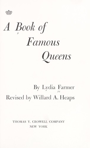 Cover for A book of famous queens.