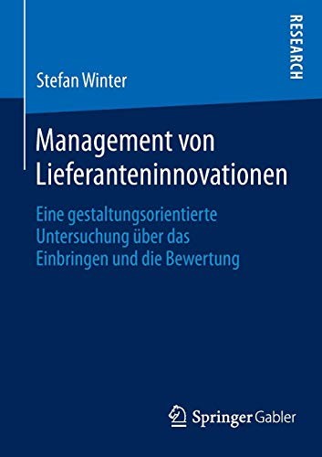 Cover for Management von Lieferanteninnovationen