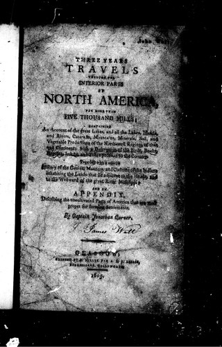 Cover for Three years travels through the interior parts of North America, for more than five thousand miles