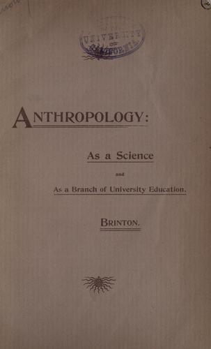 Cover for Anthropology