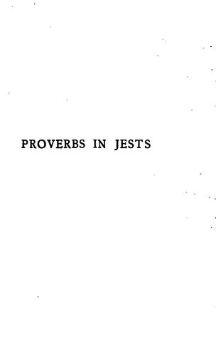 Cover for Proverbs in jests, or, The tales of Cornazano (XVth century)