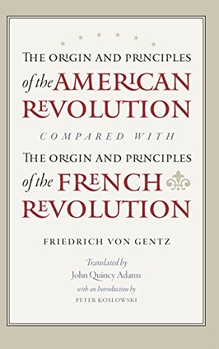 Cover for The origin and principles of the American Revolution, compared with the origin and principles of the French Revolution
