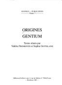 Cover for Origines Gentium