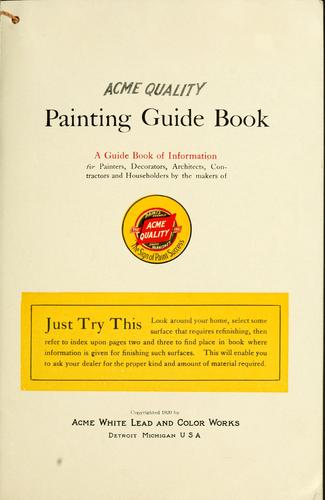 Cover for Acme quality painting guide book
