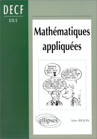 Cover for Mathématiques appliquées