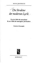 Cover for Die Struktur der modernen Lyrik.