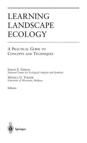 Cover for Learning landscape ecology