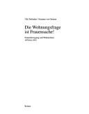 Cover for Die Wohnungsfrage ist Frauensache!: Frauenbewegung und Wohnreform 1870 bis 1933