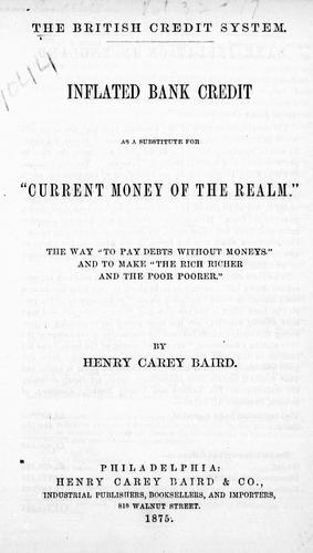 Cover for The British credit system