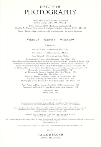 Cover for Photography and the Holocaust