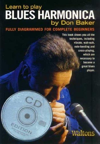 Cover for Learn to Play BLues Harmonica Fully Diagrammed for Complete Beginners