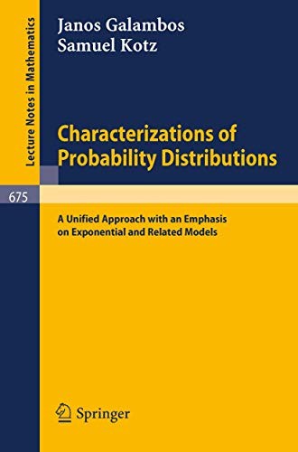Cover for Characterizations of Probability Distributions.