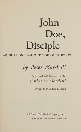 Cover for John Doe, disciple