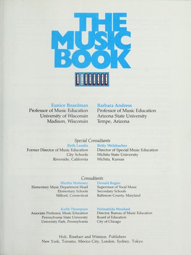 Cover for The Music Book