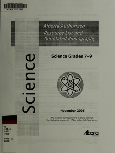 Cover for Science grades 7 - 9