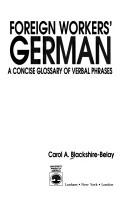 Cover for Foreign workers' German
