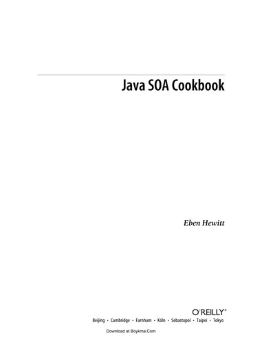 Cover for Java SOA cookbook