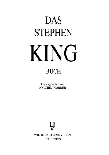 Cover for Das Stephen-King-Buch
